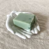 Empty pocket or hand soap holder in Limoges porcelain