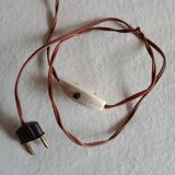 Vintage turned wooden bedside lamps