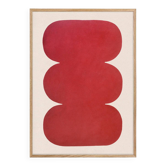 Grande peinture 50x70 Twist rouge foncé signée Eawy