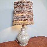 Large enameled terracotta lamp, 1970s