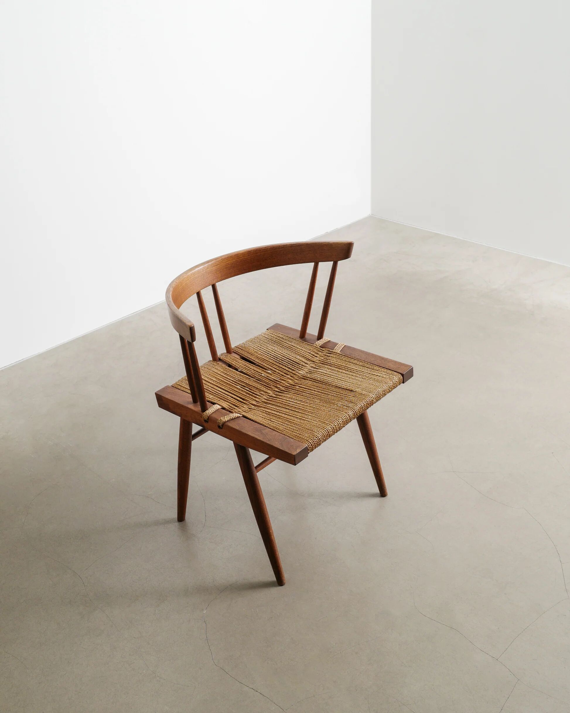 Chaise en bois "Grass" américaine du milieu du siècle par George Nakashima, années 1960.