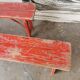Paire de bancs pliants en bois