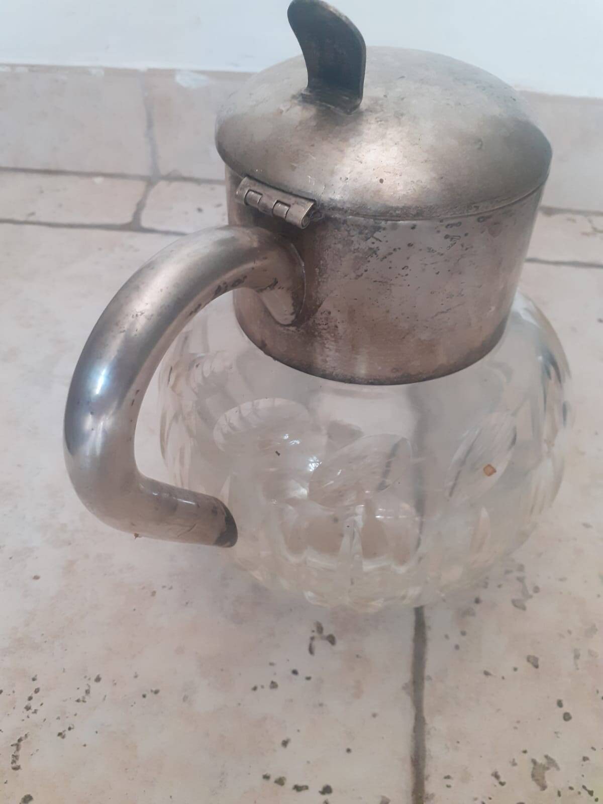 Crystal and Silver Carafe