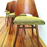 Ensemble de quatre chaises O. Haerdtl, Ton, Holesov, Tchécoslovaquie, les années 60