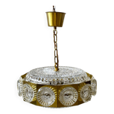 Crystal pendant lamp, designed by Carl Fagerlund, Sweden 1960s, vntg, mid-c modern