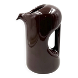 Mid-century modern brown ceramic vase / jug, Il Picchio Italy 1970s