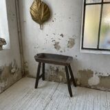 Brutalist solid wood console