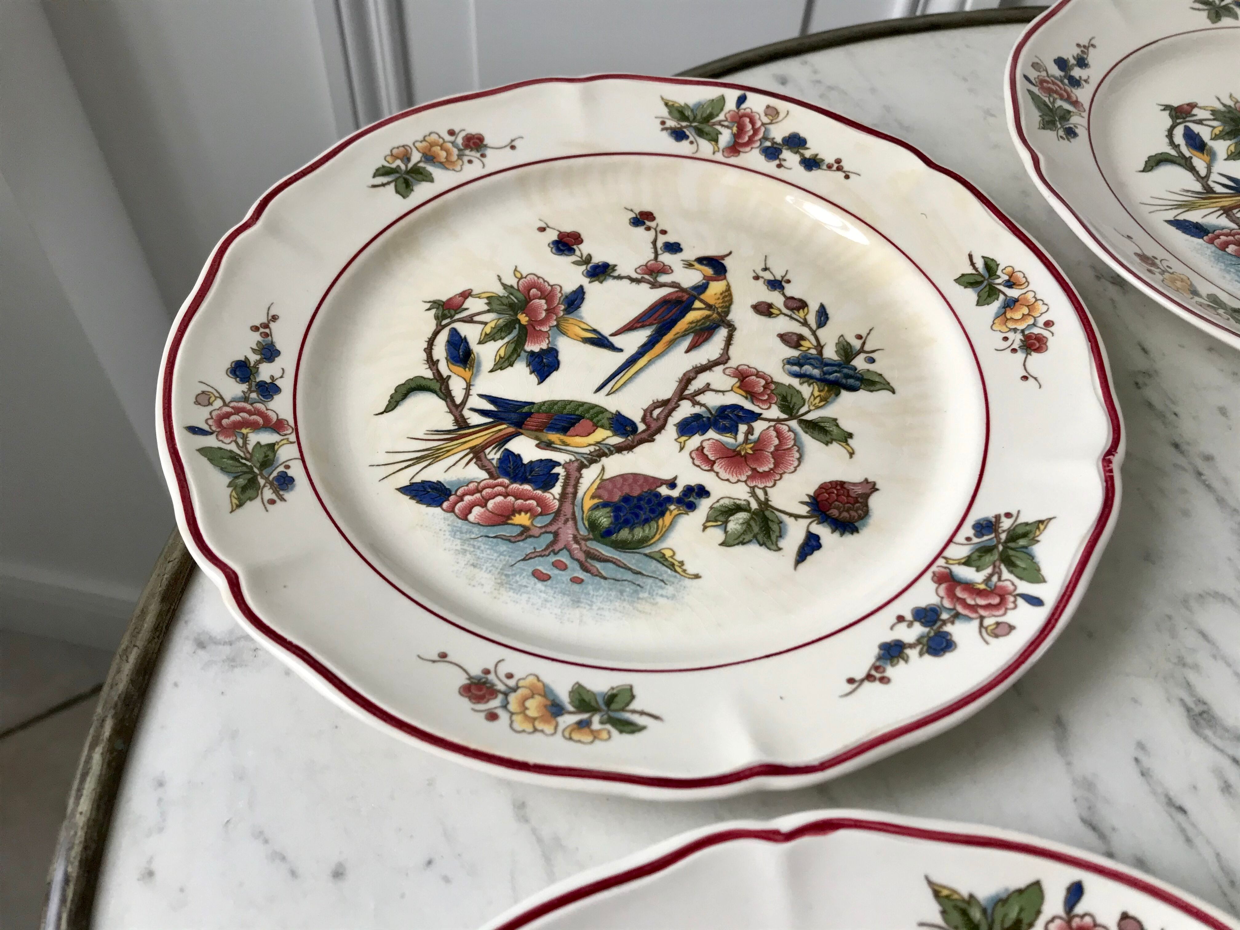 Set of 5 dessert plates Villeroy & Boch model Phoenix 50s-60s