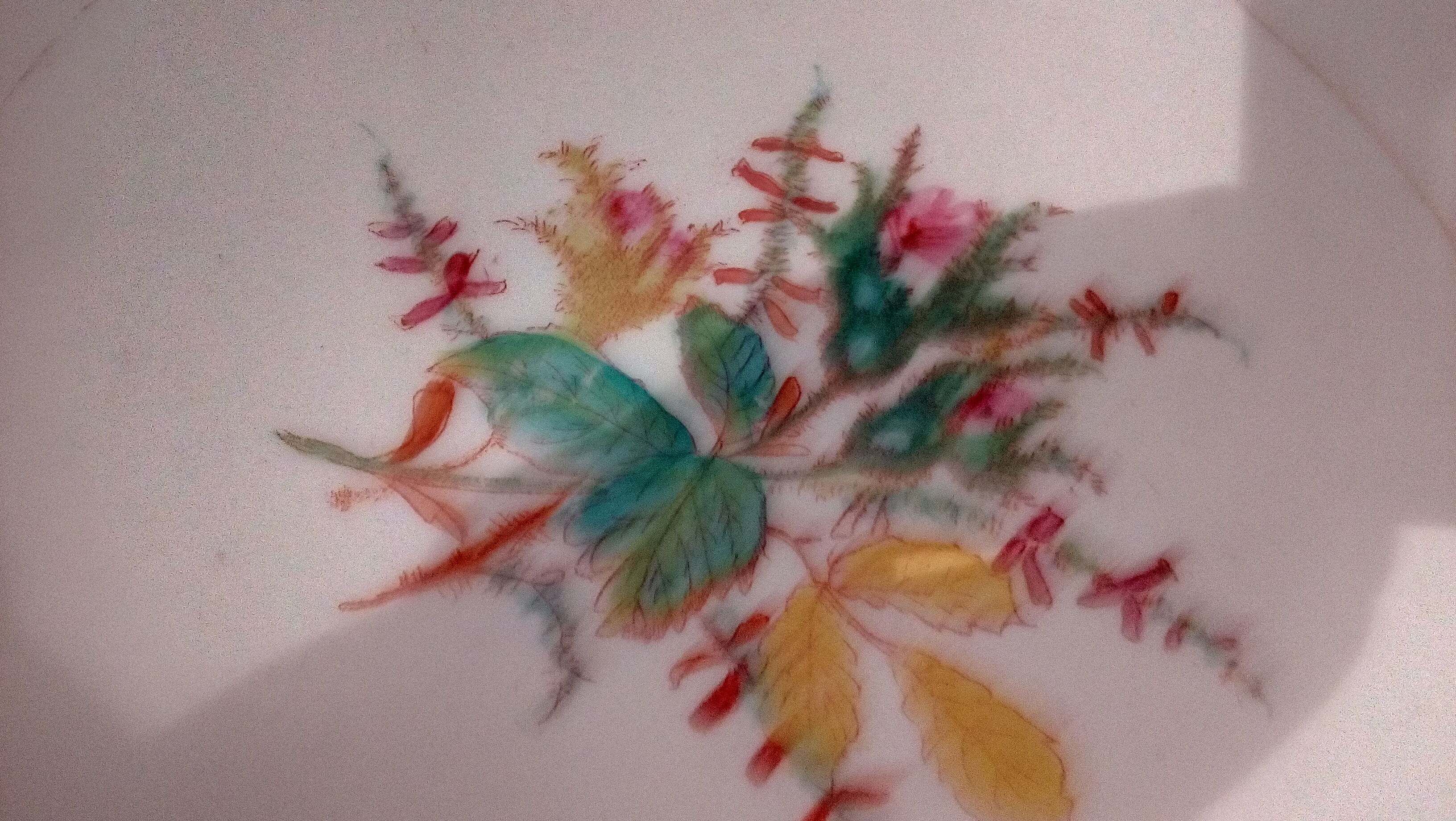 White porcelain &  flowers compotier