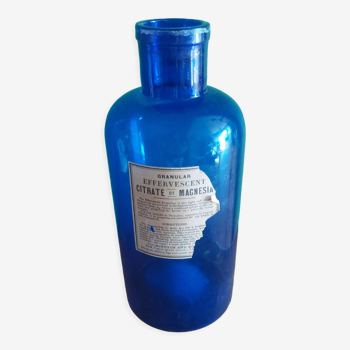 Pharmacy bottle , cobalt blue