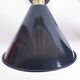 Pair of antique black enamelled sheet metal wall lights