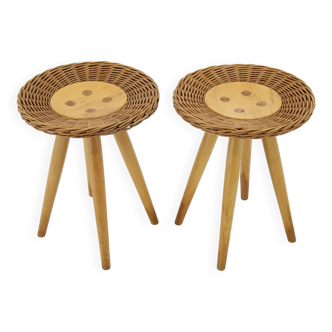 1970s Pair of Jan Kalous Side Tables for ULUV, Czechoslovakia