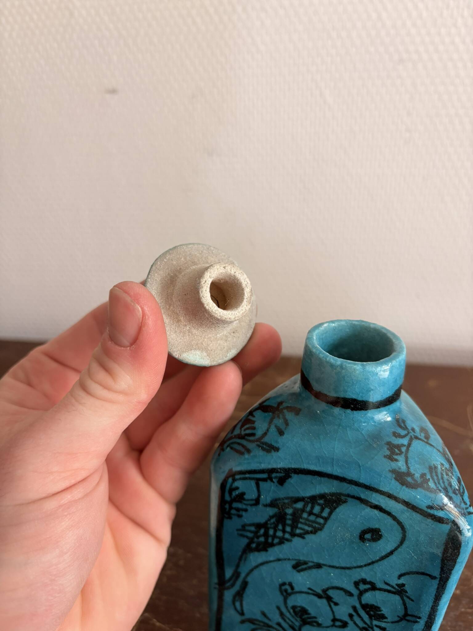 Flacon Bouteille Persan Qajar Iznik Perse Iran Moyen Orient Ottoman Décor