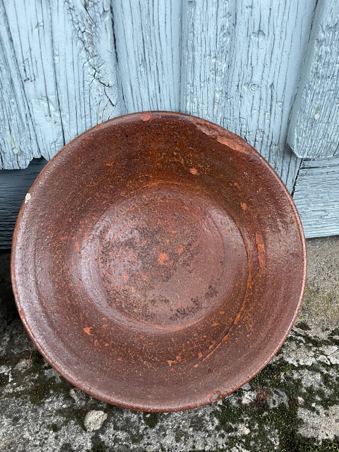 Two glazed earthenware dishes, Tian Provençal pottery.