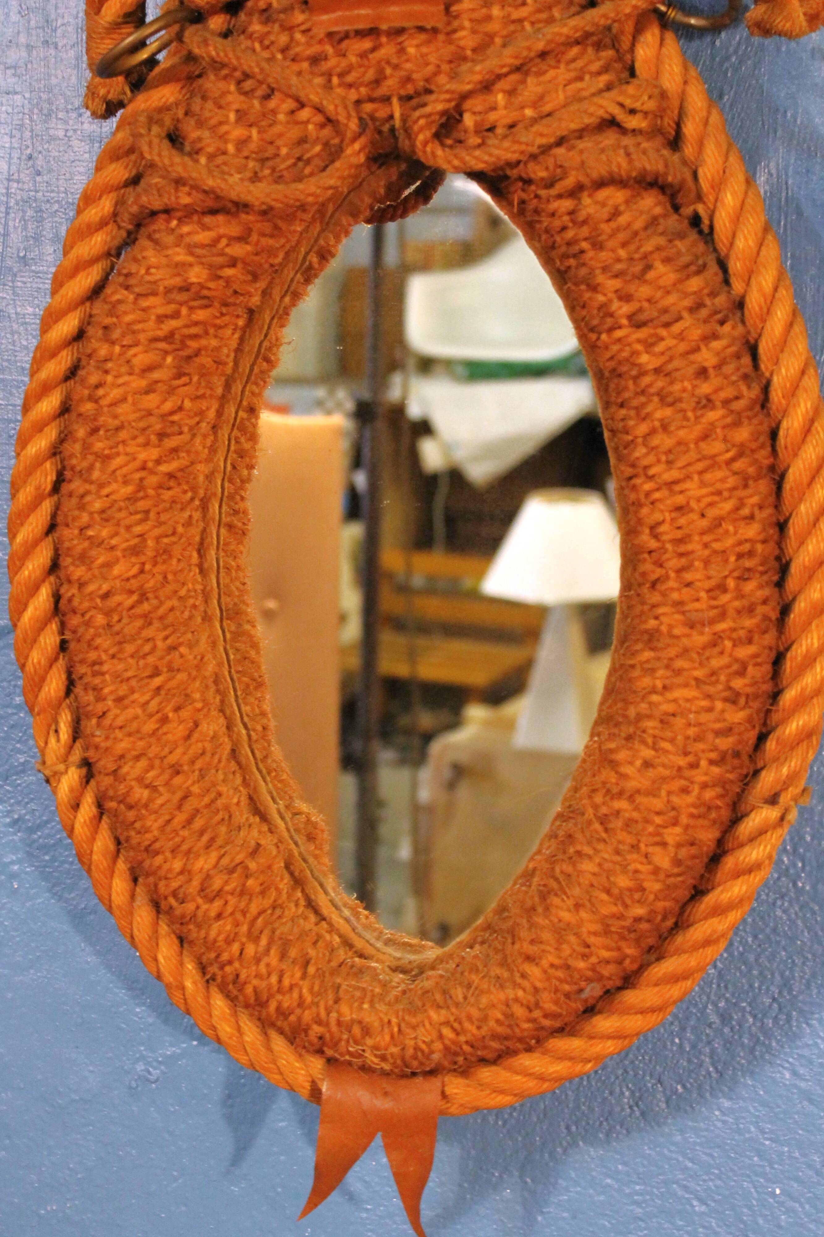 1950s rope wall mirror