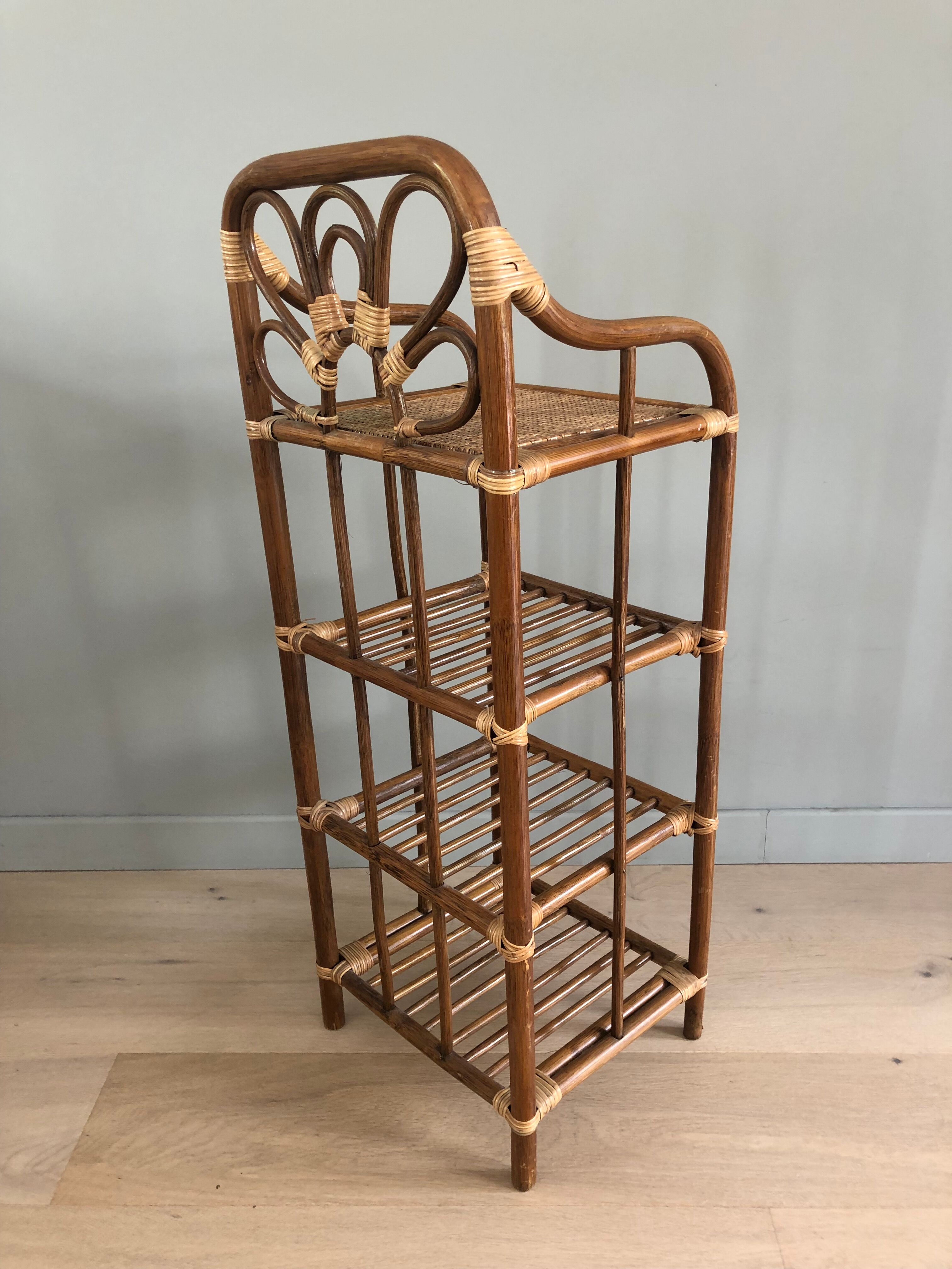 Vintage rattan shelf