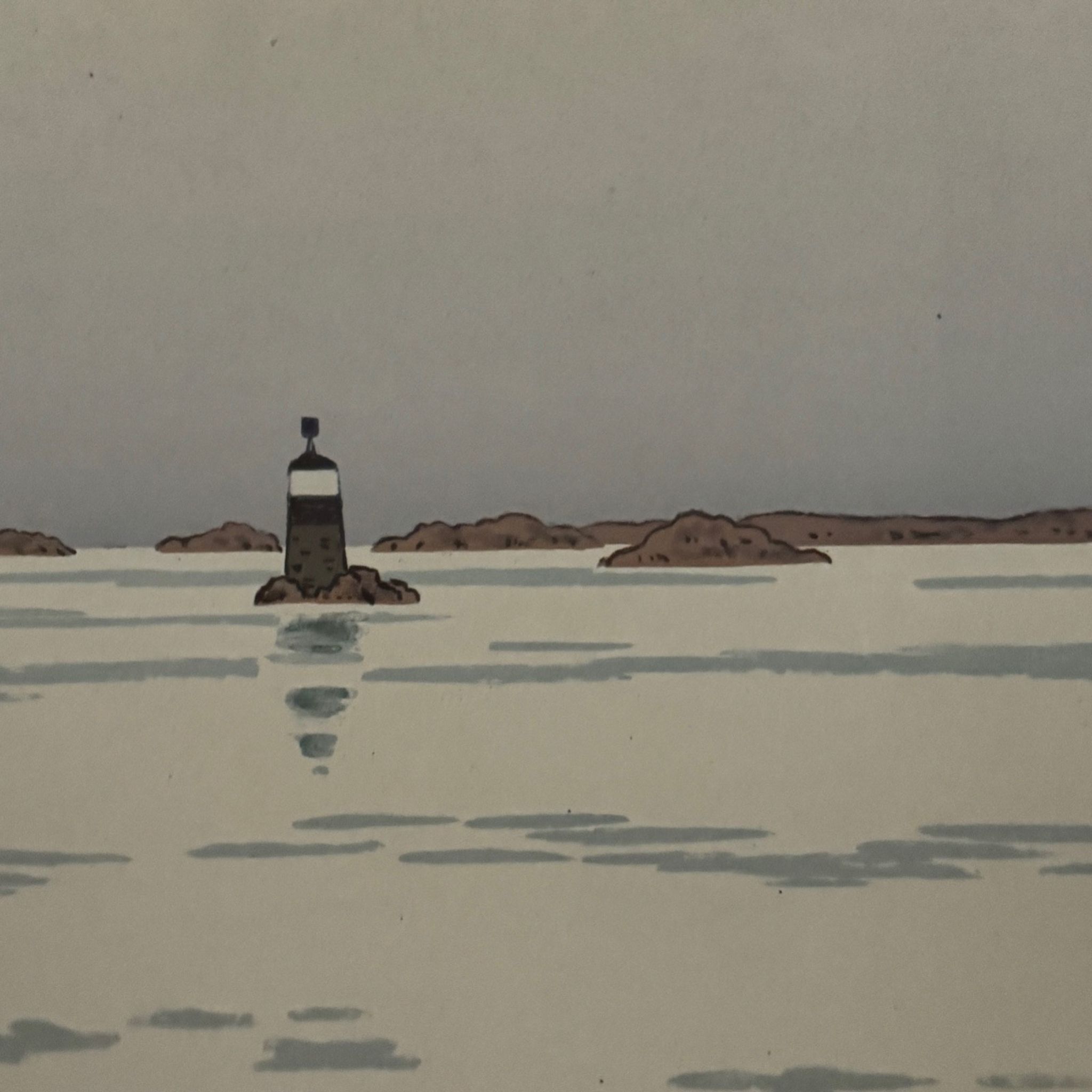 Lithograph by Henri Rivière The Enchantment of the Hours - The Calm Sea