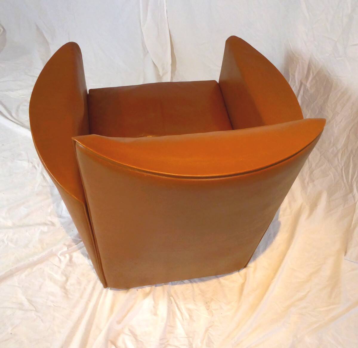 Cognac leather club chair