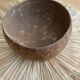 Bowl in natural coconut ecological plate
