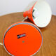 Adjustable Desk Lamp in Orange Painted Metal and Chrome-Plated Spiral Arm, 1970s