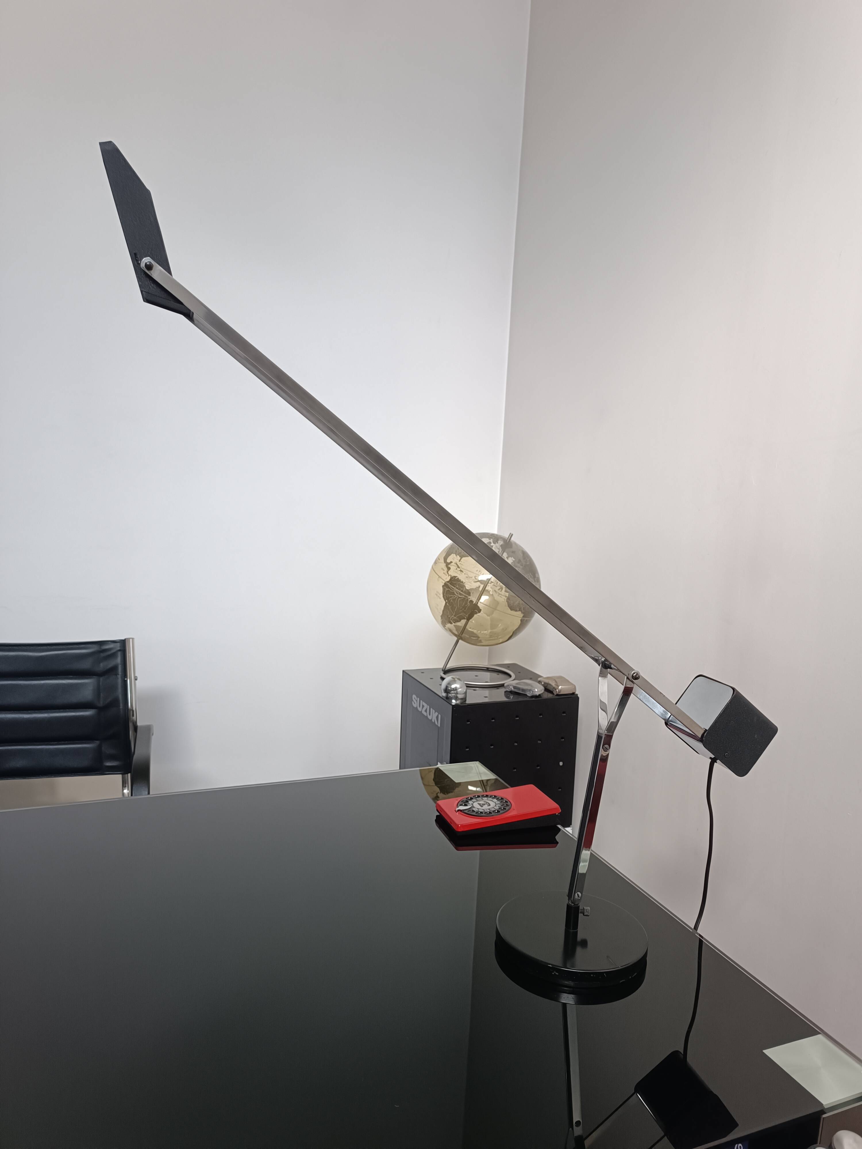 Fase Swan lamp, chrome edition 1980