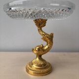 Glass centerpiece on foot