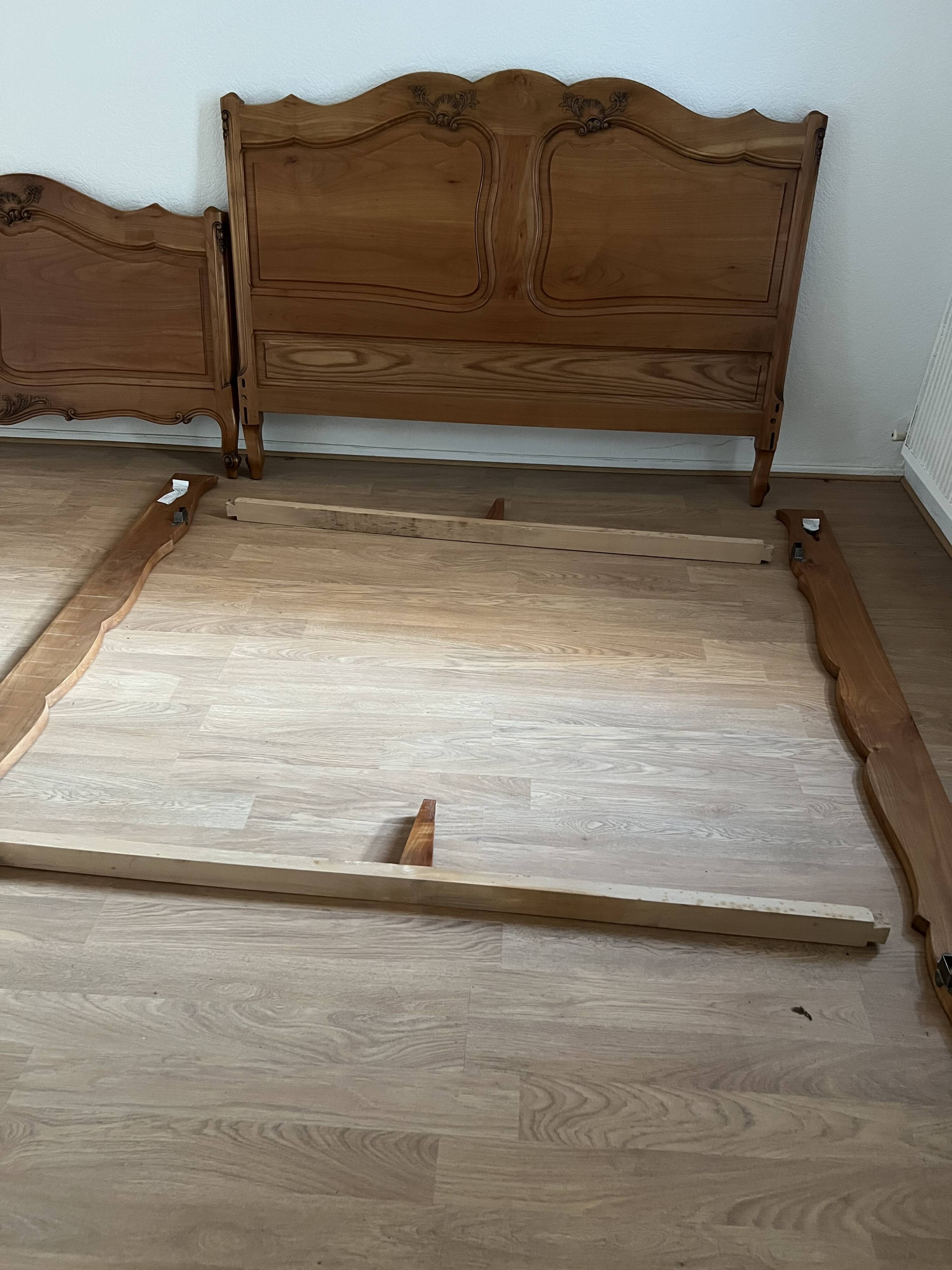 Solid wood headboard and footboard