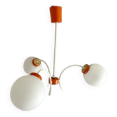 Lustre vintage globes boules opaline
