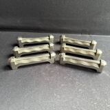 6 Knife rests – Silver-plated bronze – Art deco