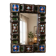 Polychrome ceramic mirror with cabochons — Jules Guérin