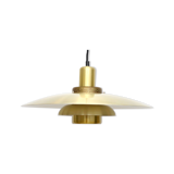 Vintage Lysaker Lamp In Golden Brass, Danish 1970s