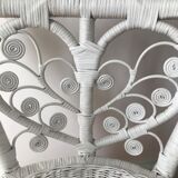 White peacock rattan chair