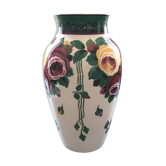 Vase décor floral art deco