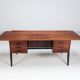 Scandinavian executive desk in rosewood with bar Denmark 1960