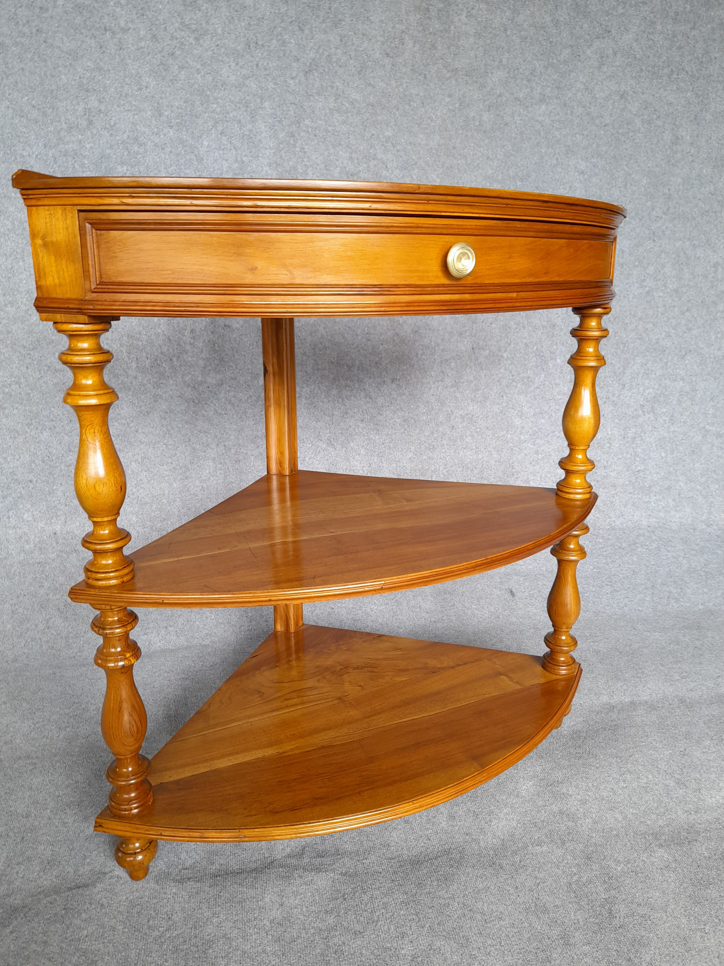 Mid-19th century walnut corner cabinet