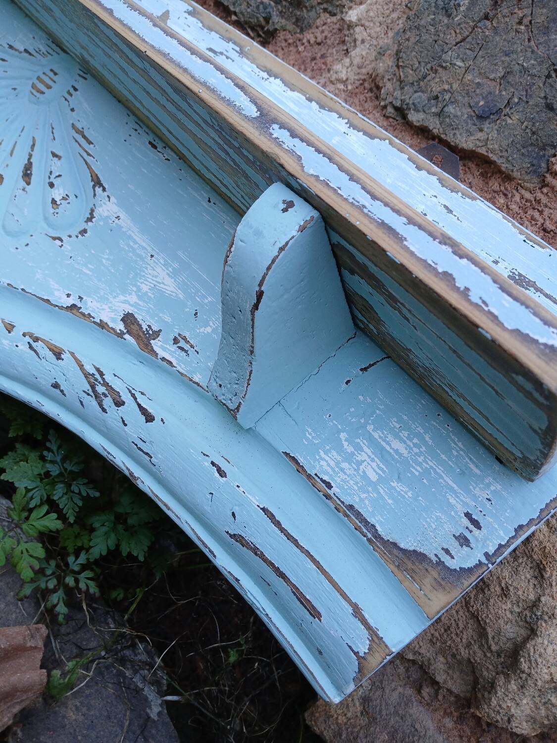 Old wooden wall shelf