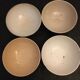 4 antique earthenware bowls with different patterns