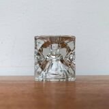 German glass cube ice candle holder by Peill & Putzler, 1970s.