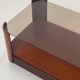 Table basse italienne en bois avec tiroirs 80's