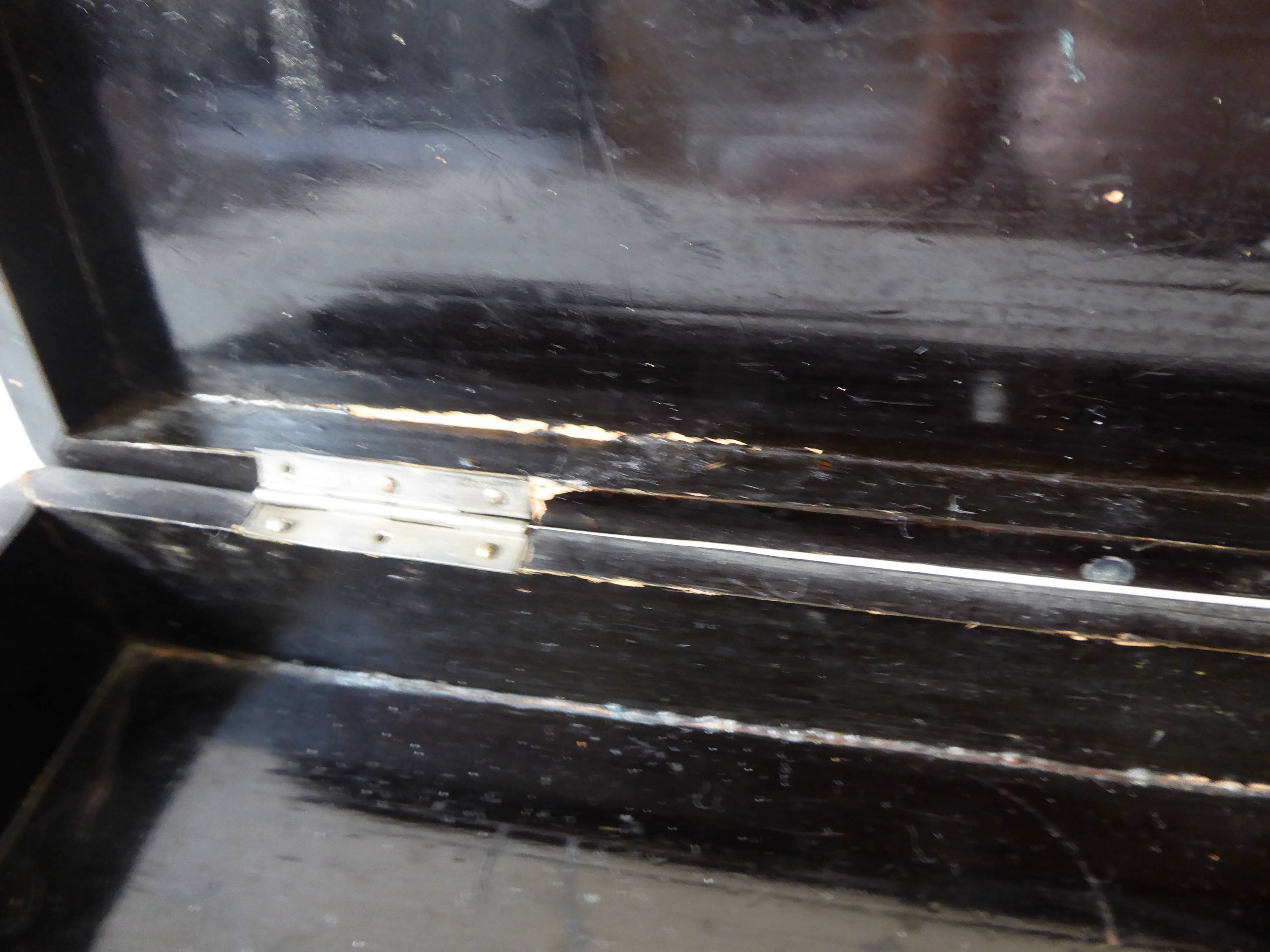 Painted and lase wooden box