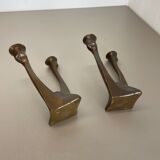 set of 2 Midcentury Brutalist Bronze Candleholder, Michael Harjes, Germany 1960s