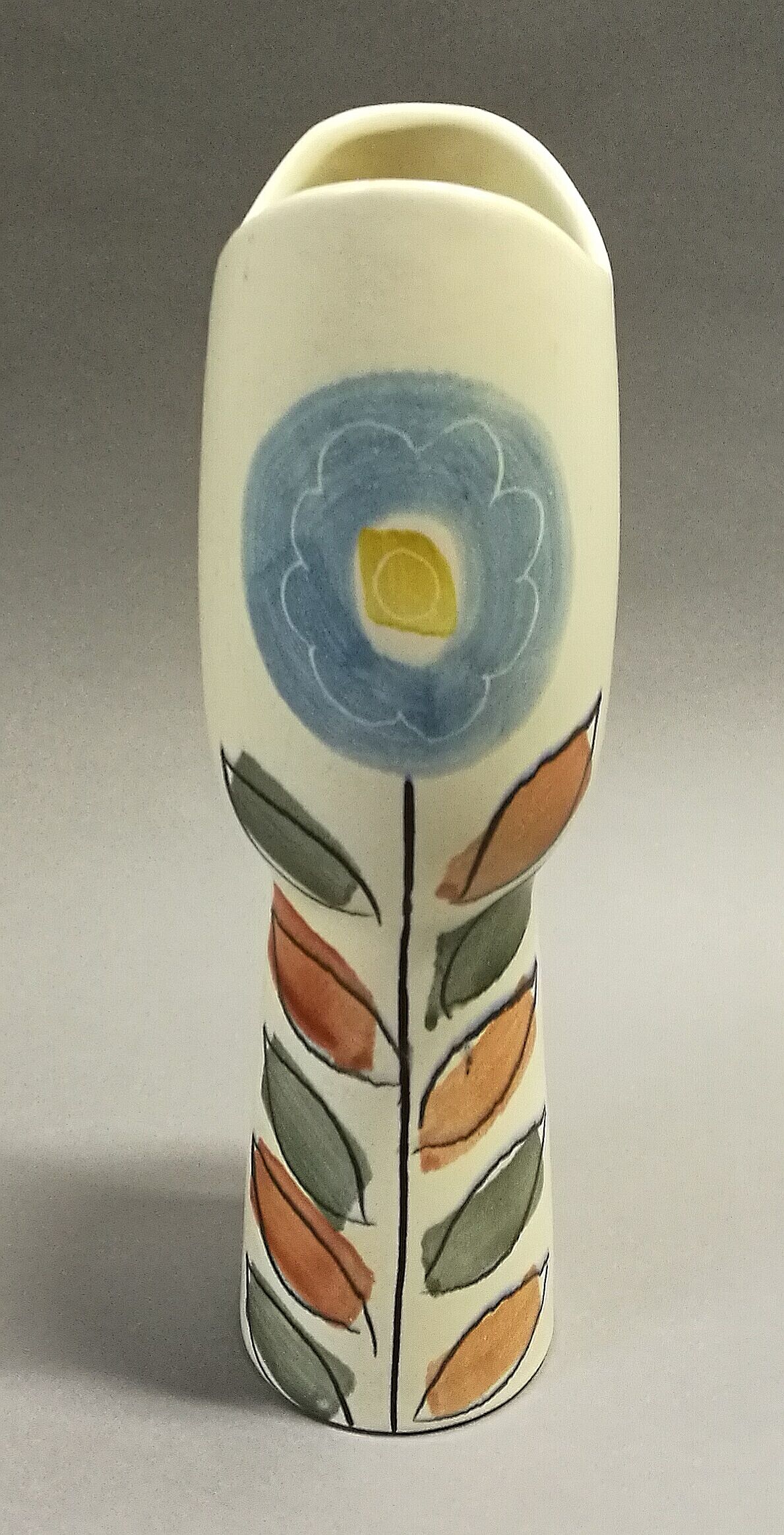 Vase cylindrique fleur années 50