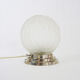 Chrome metal and Art Deco glass globe