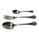 Christofle table cutlery printania art deco 3p fork, spoons soup + coffee 1920