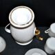 Empire coffee service in porcelain, 19th century swan neck, Paris porcelain