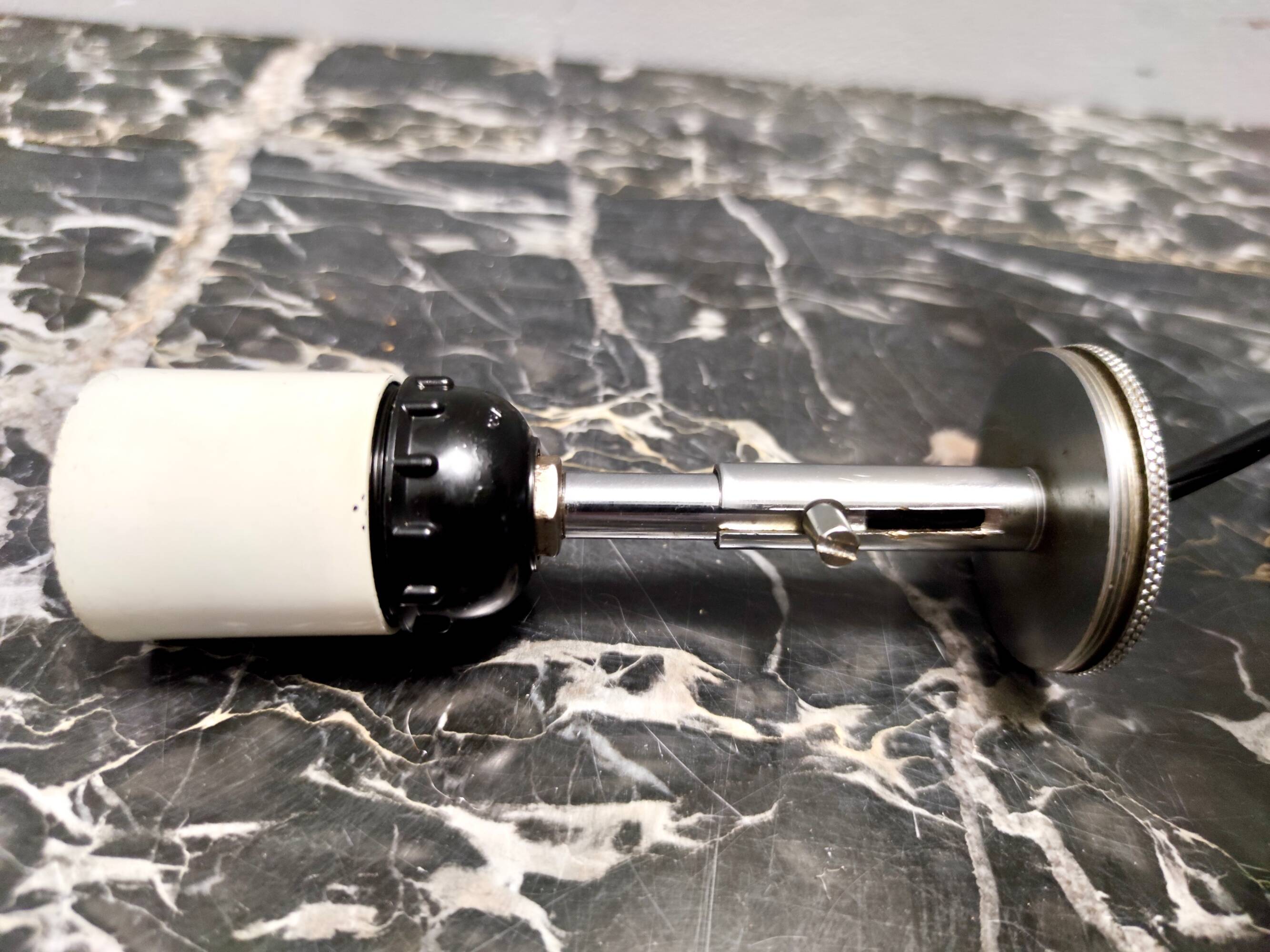 Chrome-Plated Brass Desk Lamp attr. to Giuseppe Ostuni for O-Luce, Italy