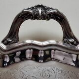 Large silver metal tray