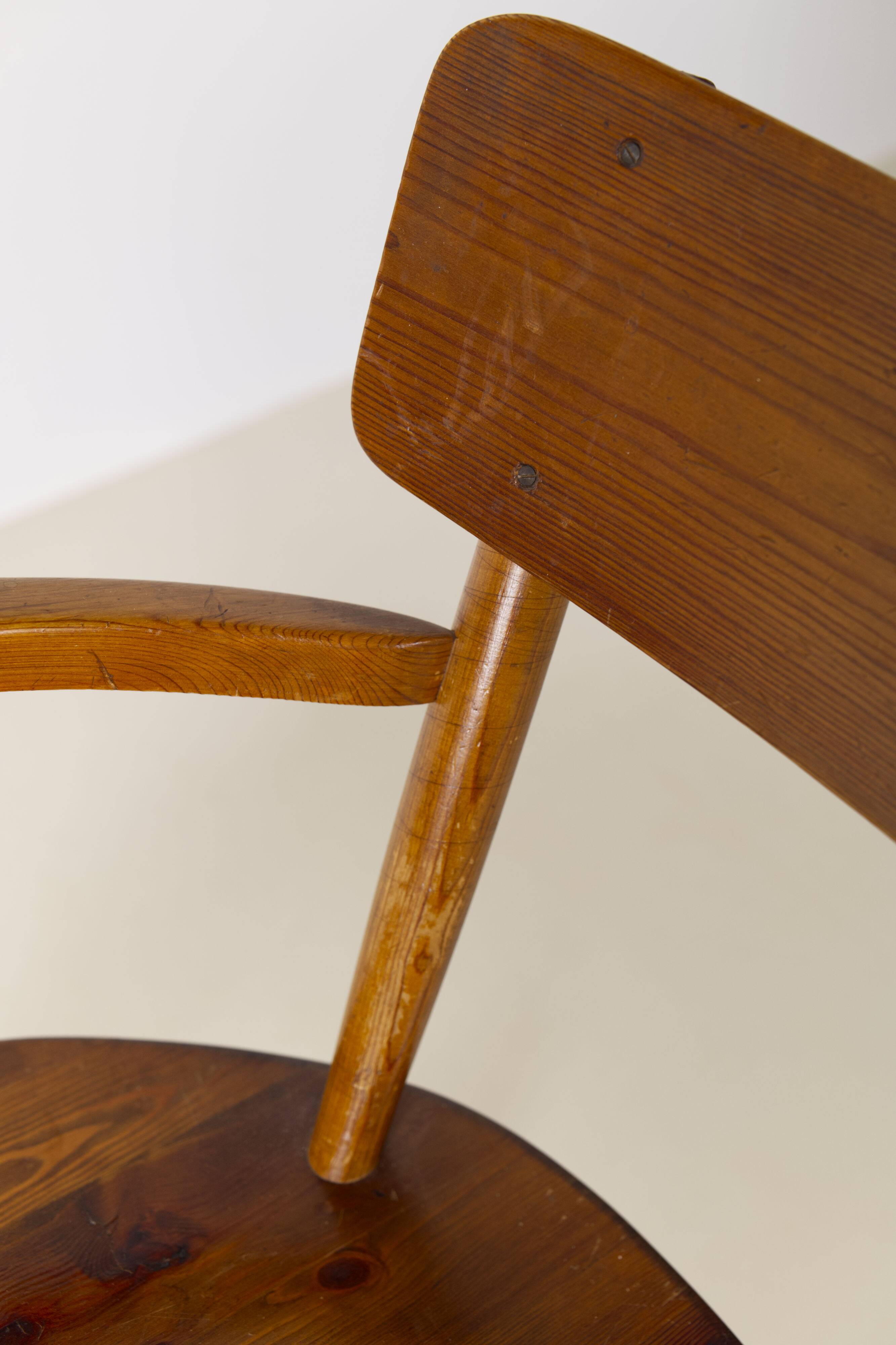 Swedish cabin lounge armchair, 1950s