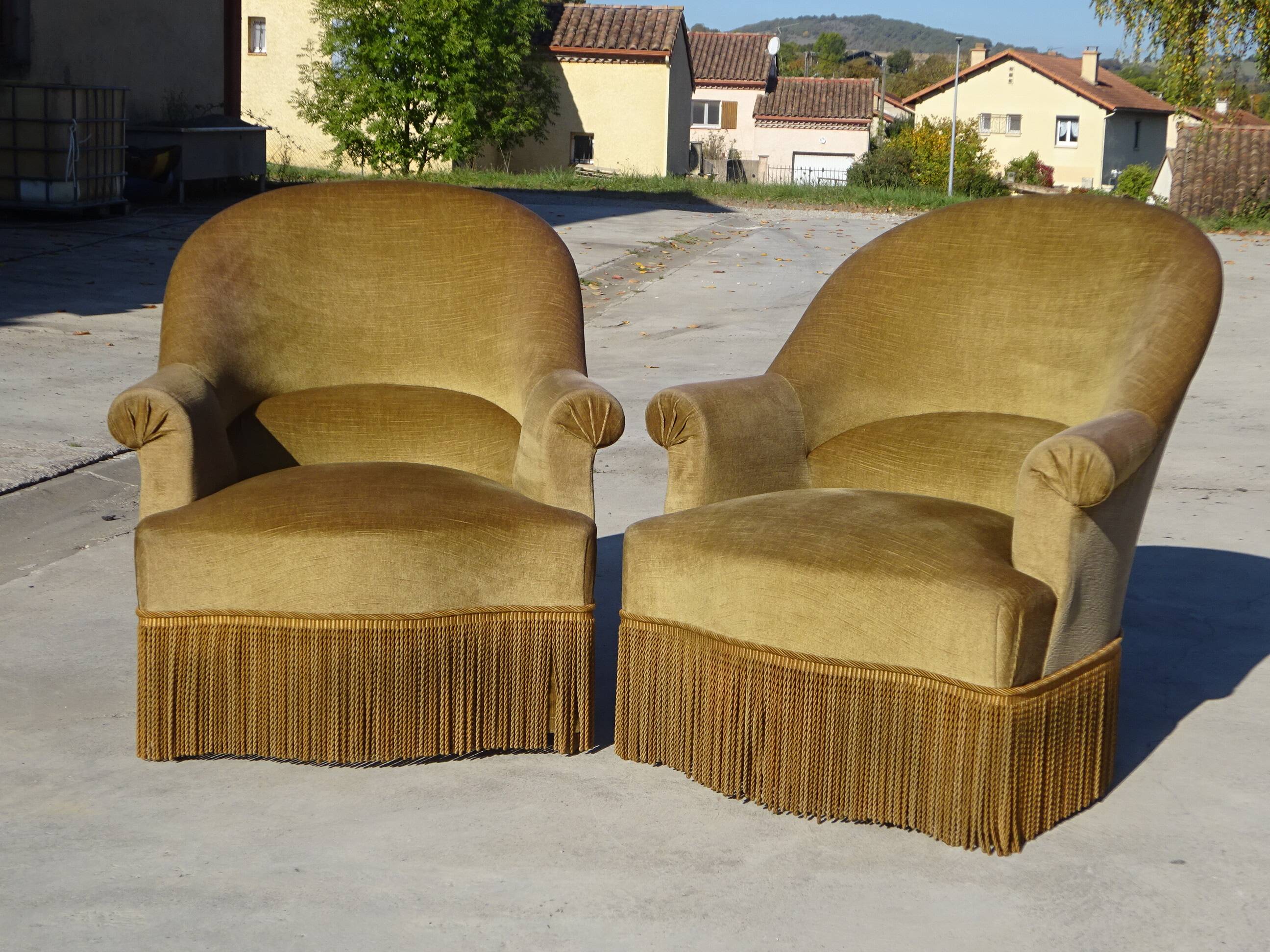Fauteuils crapauds des années 1950s, les 2