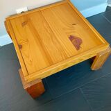Table basse vintage pin massif